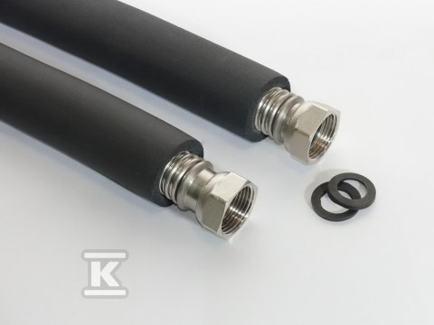 Zestaw 2 sztuk węży DN25 z nakrętkami 5/4 cala / 5/4 cala z izolacją UV 9 mm L=1,00 m