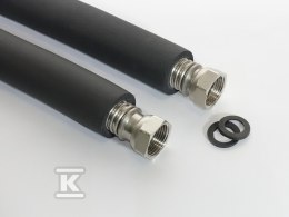 Zestaw 2 sztuk węży DN25 z nakrętkami 5/4 cala / 5/4 cala z izolacją UV 9 mm L=1,50 m