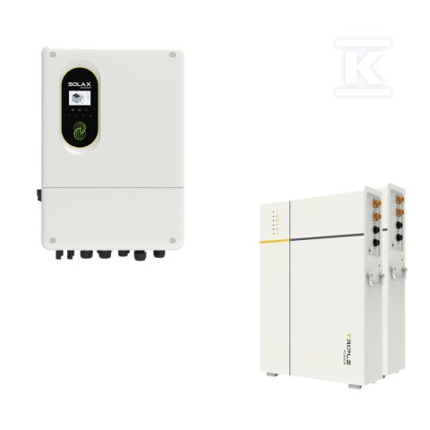 Zestaw SolaX - falownik hybrydowy 10 kW + magazyn energii 10,6 kWh (bez paneli PV)