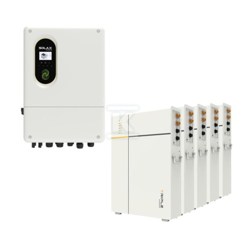 Zestaw SolaX - falownik hybrydowy 10 kW + magazyn energii 26,5 kWh (bez paneli PV)
