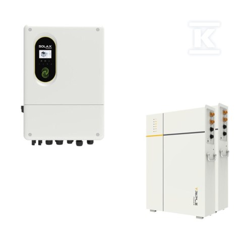 Zestaw SolaX - falownik hybrydowy 20 kW + magazyn energii 10,6 kWh (bez paneli PV)