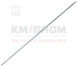 Uziom - Pręt uziomowy stożek Morse'a 1,5m 16mm2 OC KM120, w zestawie 4szt., złącze uziomowe OCPobijak SDS max KM123, skrzynka gr