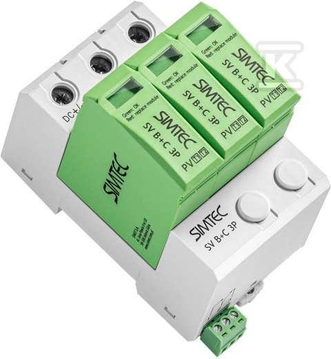 Warystorowy ogranicznik przepięć do instalacji fotowoltaicznych SV B+C 3P SIMTEC