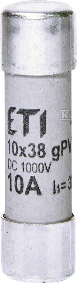 Wkładka cylindryczna PV topikowa CH10x38 gPV 10A/1000V DC 002625075 ETI
