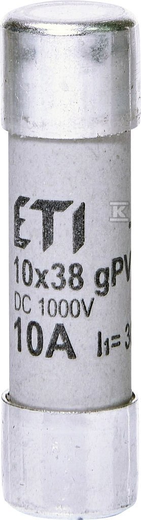 Wkładka cylindryczna PV topikowa CH10x38 gPV 10A/1000V DC 002625075 ETI