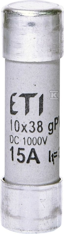Wkładka cylindryczna PV topikowa CH10x38 gPV 15A/1000V DC 002625080 ETI