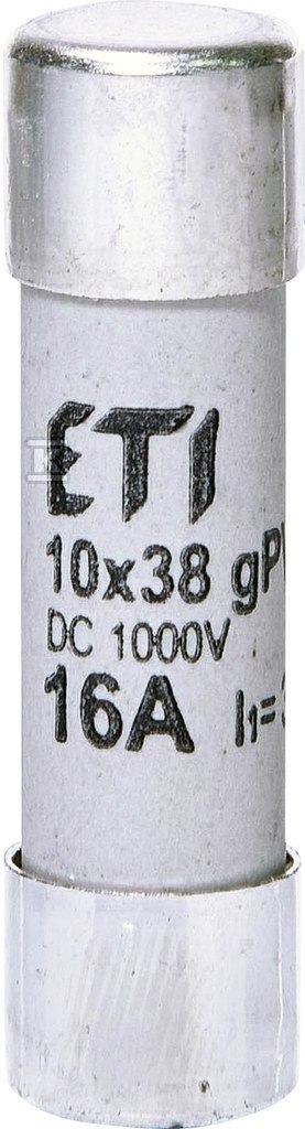 Wkładka cylindryczna PV topikowa CH10x38 gPV 16A/1000V DC 002625081 ETI